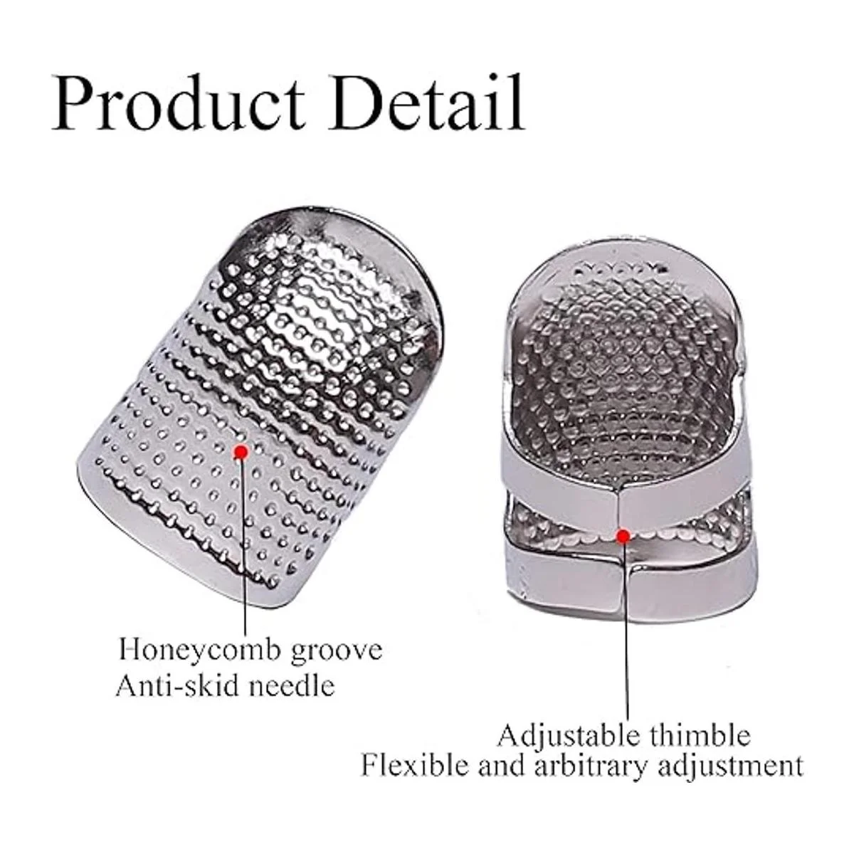 J.CARP Dedal de costura protector de dedo de metal_3