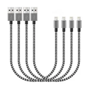Cable de carga corto para iPhone paquete de 4 cable de_1