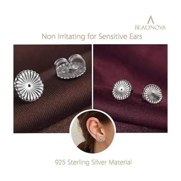 BEADNOVA Aretes gigantes de plata de ley 925 aretes_4