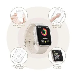 JZK Funda protectora de pantalla para Apple Watch Series_5