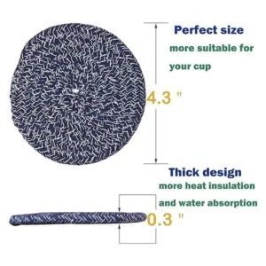 YYGMSS Posavasos para bebidas hechos a mano trenzados_2