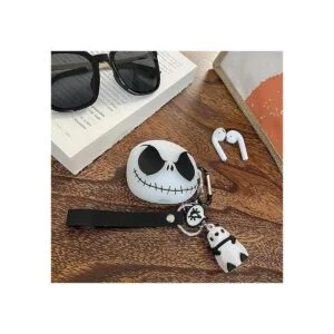 CCXNAS Funda compatible con Airpods con llavero calavera_3