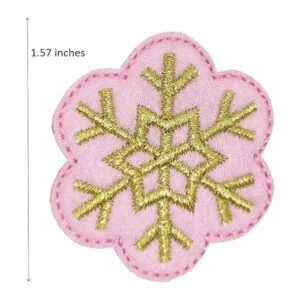 Parches bordados para planchar con diseño de copos de_4