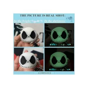 CCXNAS Funda compatible con Airpods con llavero calavera_5