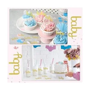 200 piezas de confeti dorado para bebé con acabado dorado_5