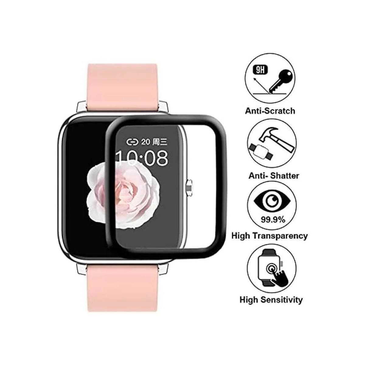 smaate Protector de pantalla 3D para P22 compatible con_4