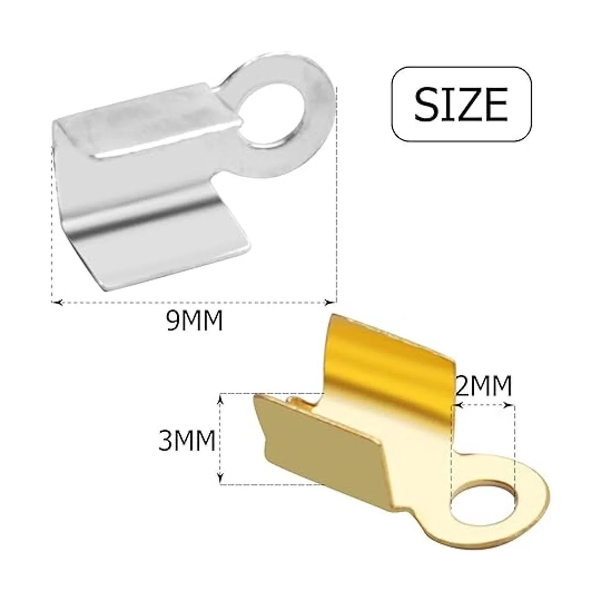 Extremos de cable plegables 800 piezas de 0.157 x 0.354_3