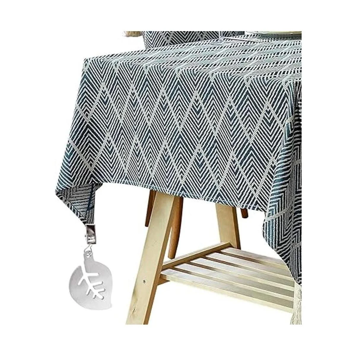 Honbay Juego de 4 pinzas de metal para mantel de acero_5