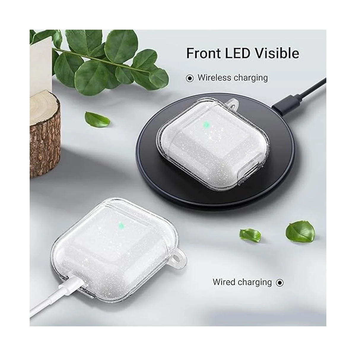 ULAK Funda compatible con Airpods transparente funda_4