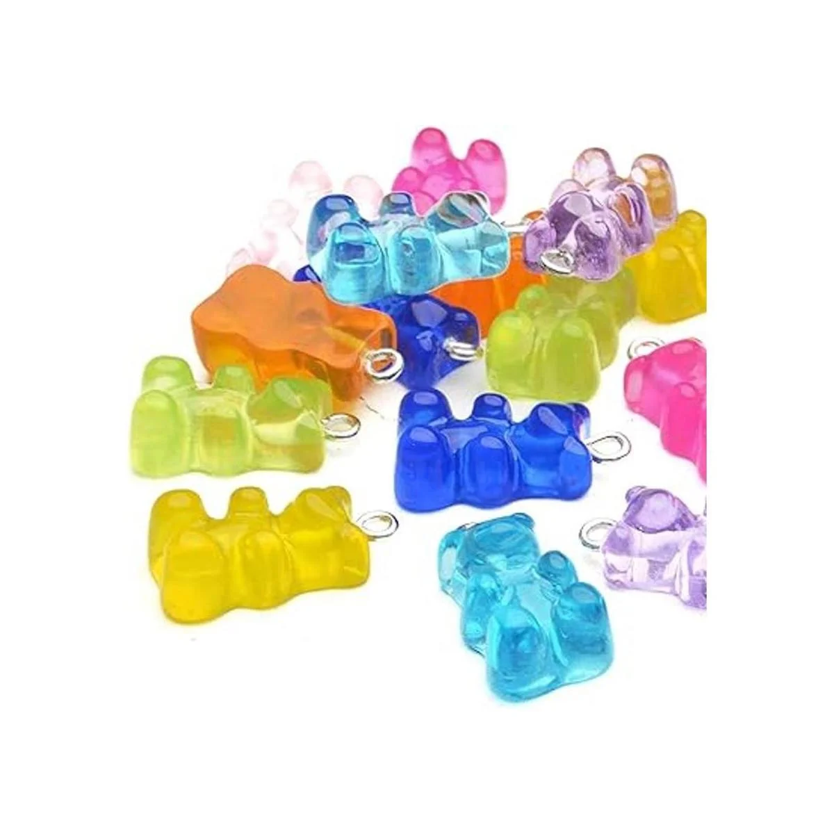 Colgante de oso de gomas 16 piezas de resina de oso de_4