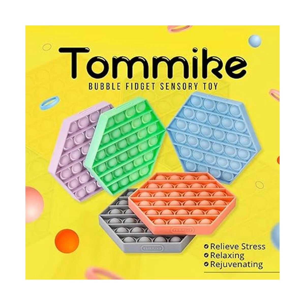 TOMMIKE Hexágono Push Pop Fidget Juguete sensorial de_2