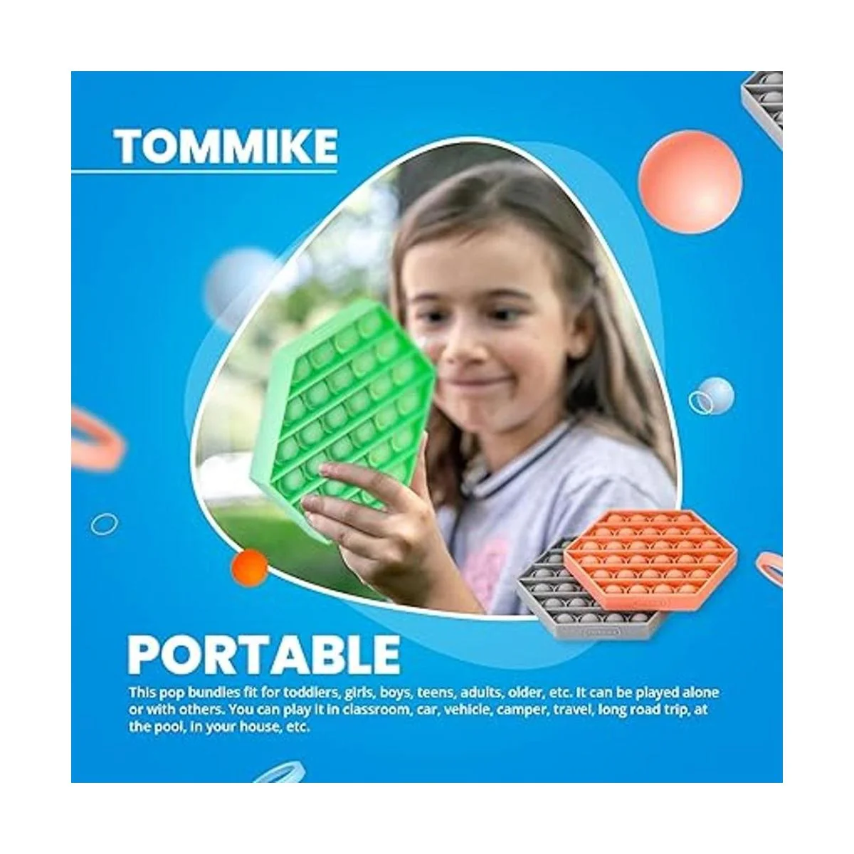 TOMMIKE Hexágono Push Pop Fidget Juguete sensorial de_5