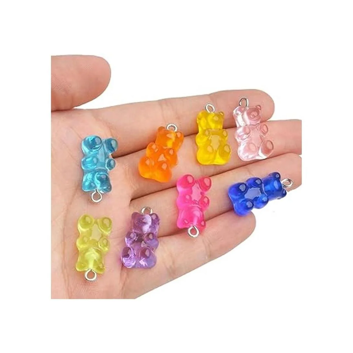 Colgante de oso de gomas 16 piezas de resina de oso de_7