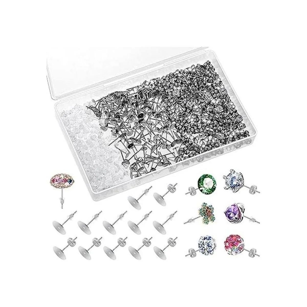 600 piezas de pendientes y respaldos de acero inoxidable_1