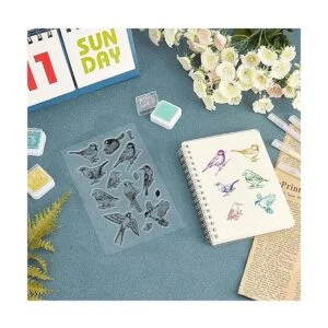 ORIGACH Sellos transparentes realistas de pájaros TPR_6