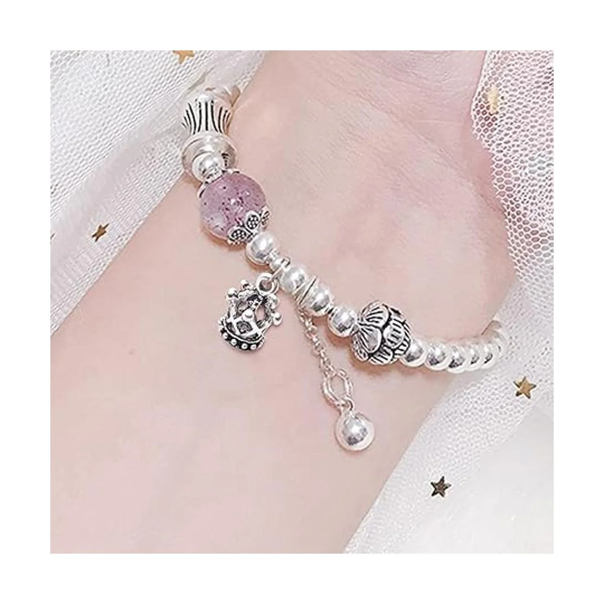 50 colgantes de corona de aleación con corona de rey y_6