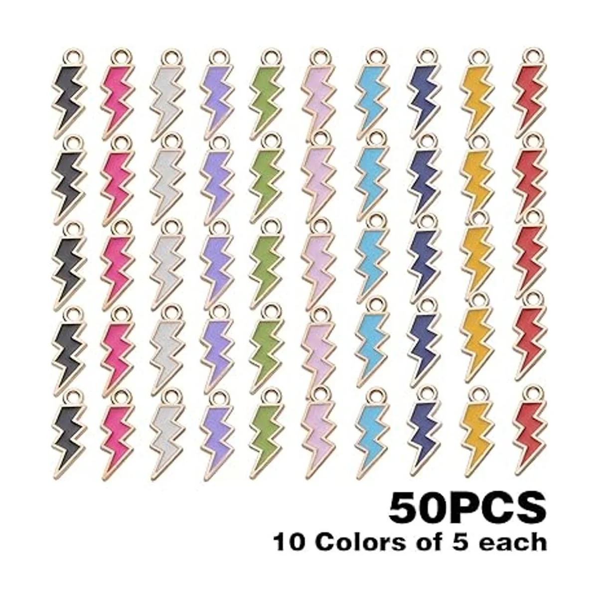 BronaGrand 50 dijes de relámpago esmaltados chapados en_2