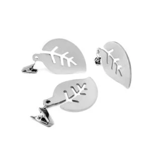 Honbay Juego de 4 pinzas de metal para mantel de acero_4