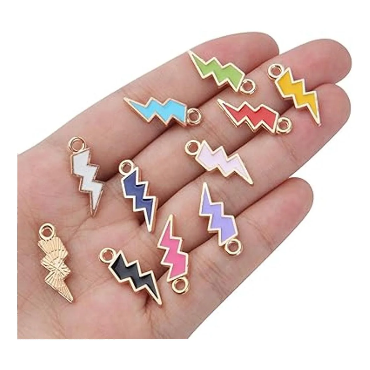 BronaGrand 50 dijes de relámpago esmaltados chapados en_7