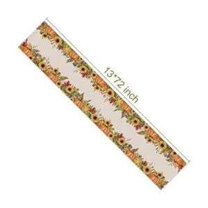 Vohado Camino de mesa de lino con diseño de girasol y_2