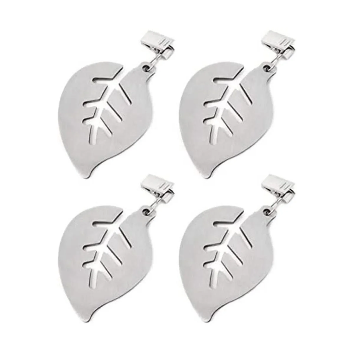 Honbay Juego de 4 pinzas de metal para mantel de acero_1