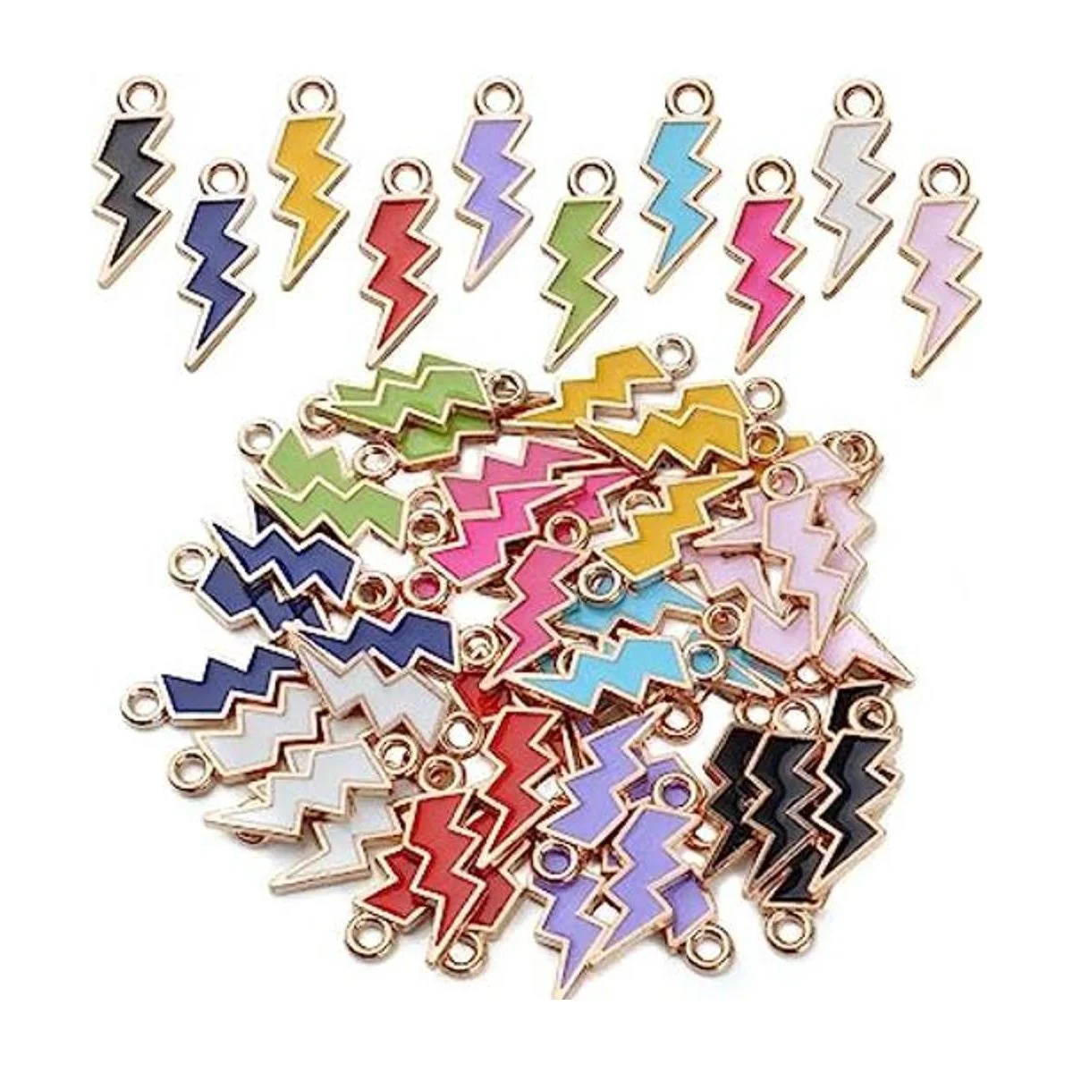 BronaGrand 50 dijes de relámpago esmaltados chapados en_1