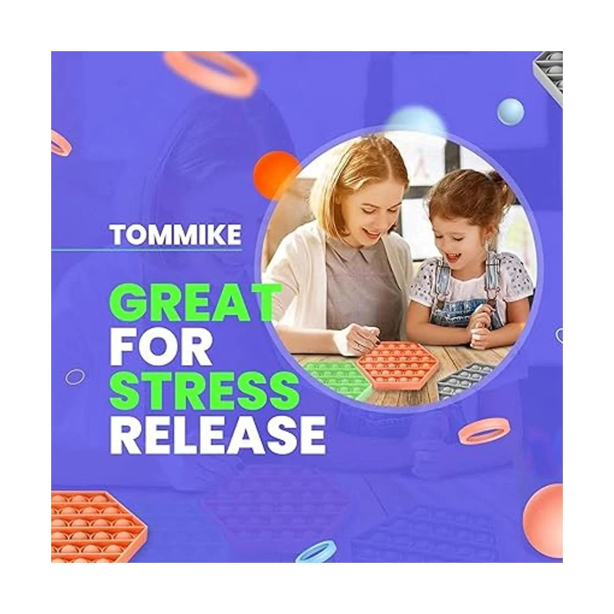TOMMIKE Hexágono Push Pop Fidget Juguete sensorial de_6
