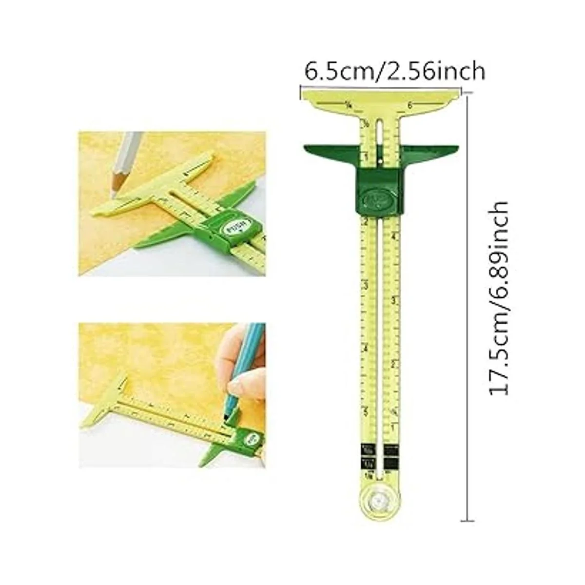 Fbshicung 2 piezas de 5 en 1 calibre deslizante plástico_2