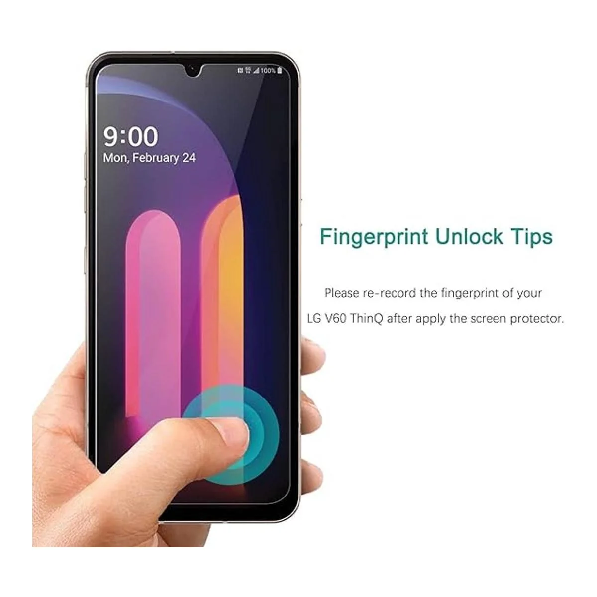 Protector de pantalla de cristal templado para LG V60_5