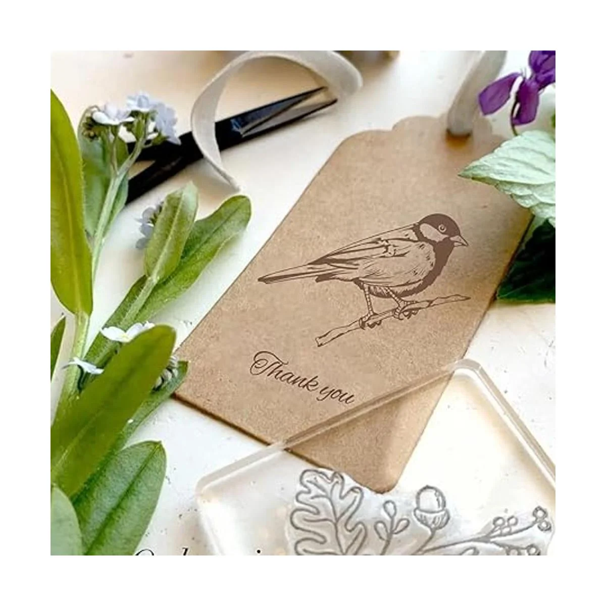 ORIGACH Sellos transparentes realistas de pájaros TPR_5