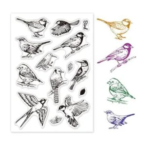 ORIGACH Sellos transparentes realistas de pájaros TPR_1