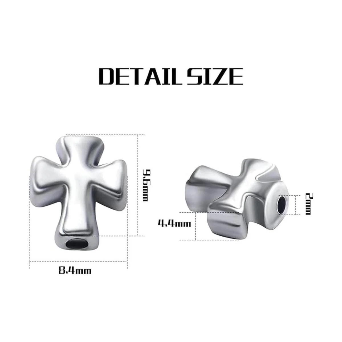 50pcs de plata antigua cruz espaciador perlas tibetanas de_3