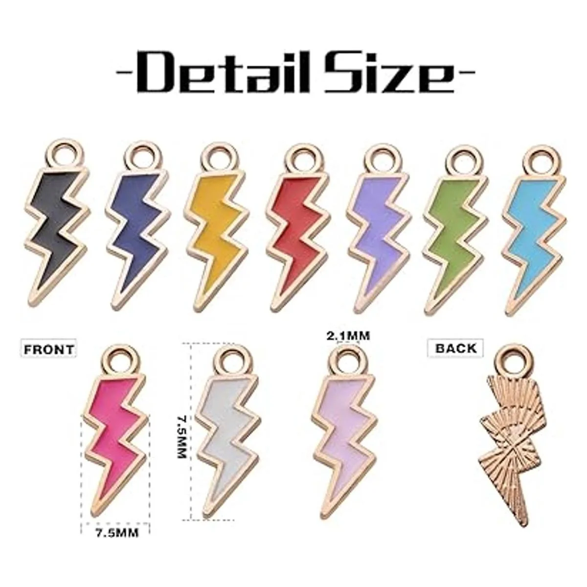 BronaGrand 50 dijes de relámpago esmaltados chapados en_3