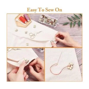 arricraft 100 botones de costura de madera estilo animal_5