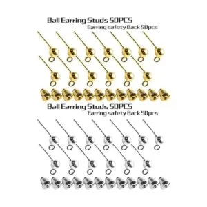 Aylifu Postes y respaldos 100 piezas de aretes de tuerca_2