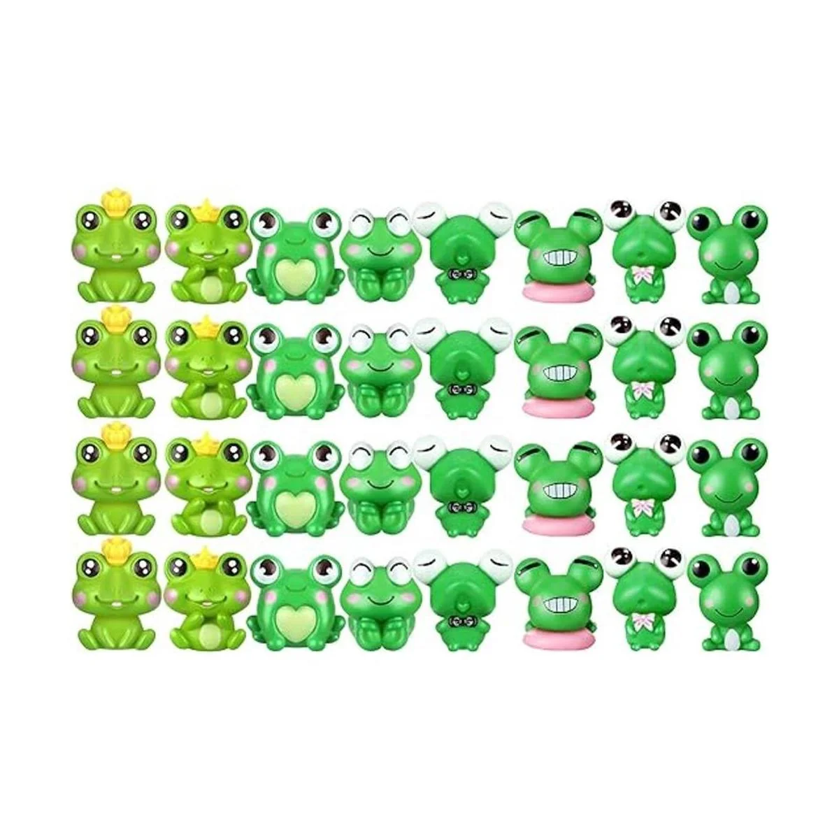 Jetec 32 piezas lindo rana miniatura figuras de jardín_1