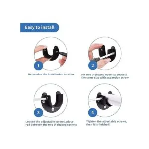 Soporte para barra de armario de acero inoxidable soporte_7