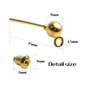 Aylifu Postes y respaldos 100 piezas de aretes de tuerca_3