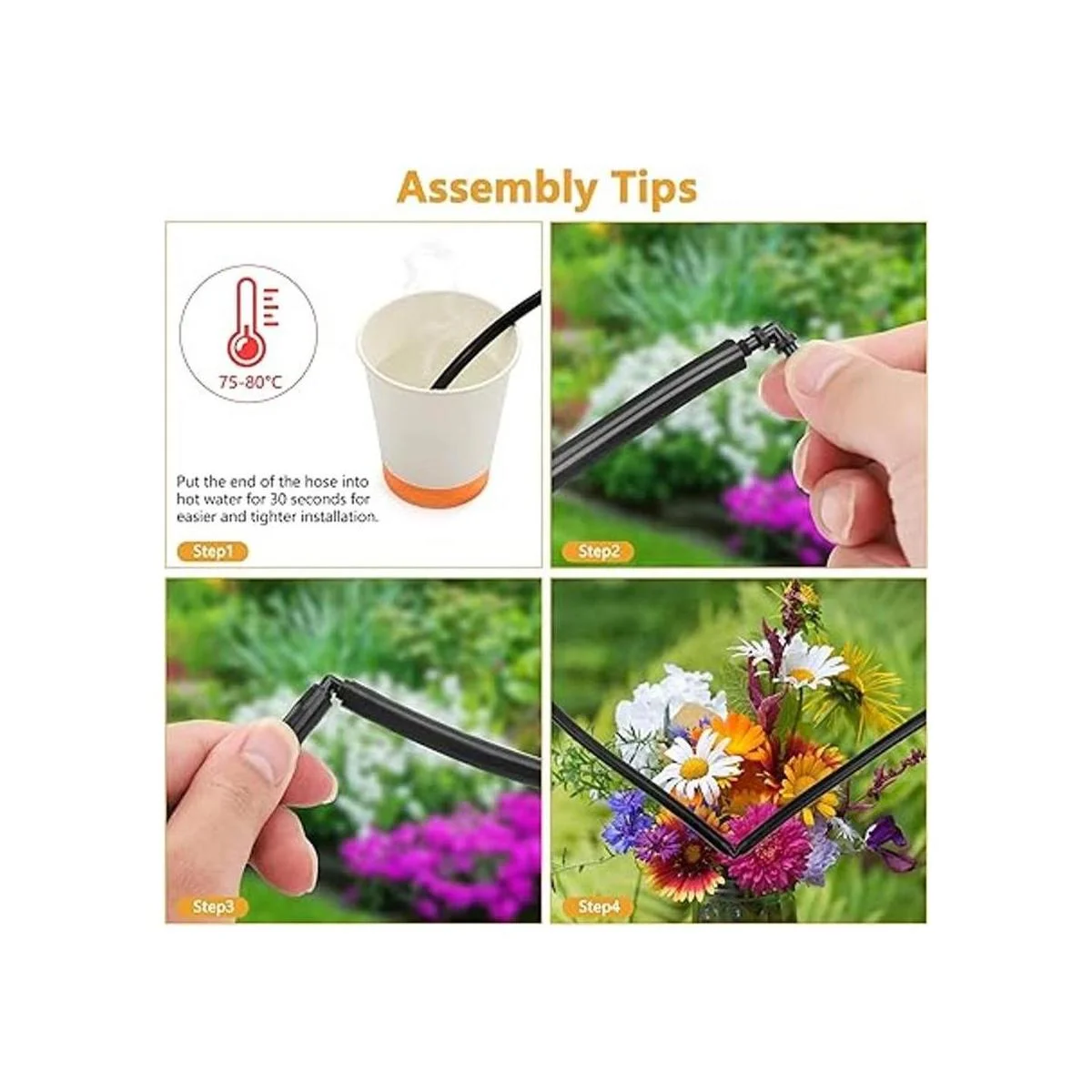 PRECIHW Paquete de 50 accesorios de riego por goteo con_3