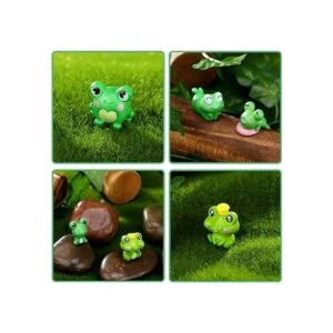 Jetec 32 piezas lindo rana miniatura figuras de jardín_3