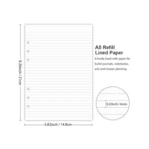 Papel forrado A5 recambios para planificador Filofax_2