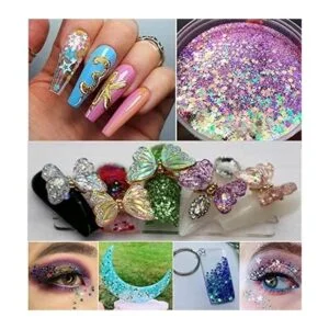 6 colores de estrellas luna grueso con purpurina_3