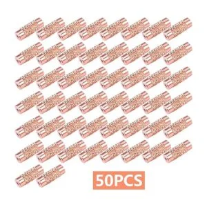 50 cierres de rosca de latón para sujetar tubo tapas de_2