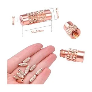 50 cierres de rosca de latón para sujetar tubo tapas de_3