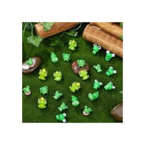 Jetec 32 piezas lindo rana miniatura figuras de jardín_4