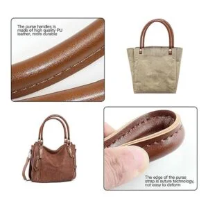 Piutouyar 2 asas de cuero sintético de 0.6 pulgadas de_3