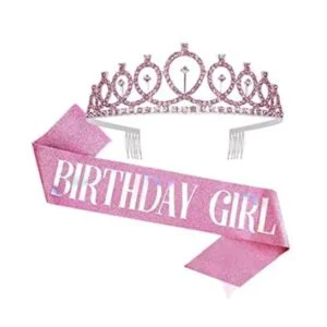 CIEHER Corona de cumpleaños kit de tiara de cumpleaños y_1