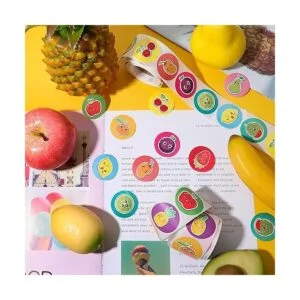 500 calcomanías en rollo de frutas calcomanías de frutas_3