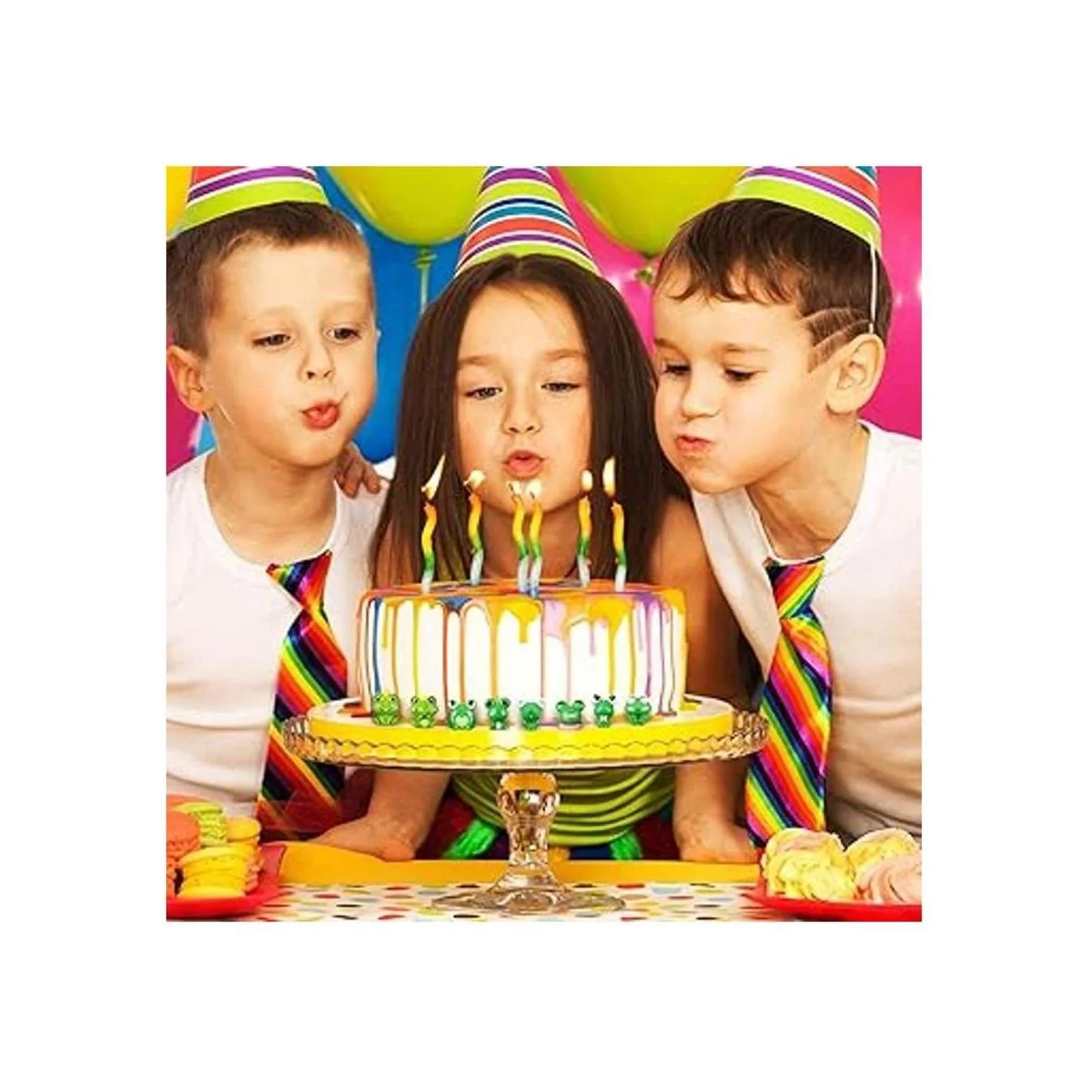 Jetec 32 piezas lindo rana miniatura figuras de jardín_5