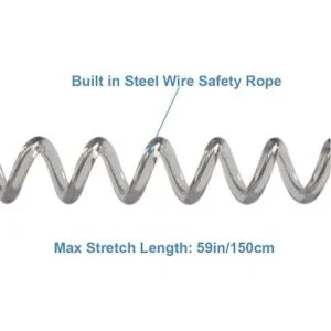 LixRix Cordón de seguridad retráctil en espiral con clip_3